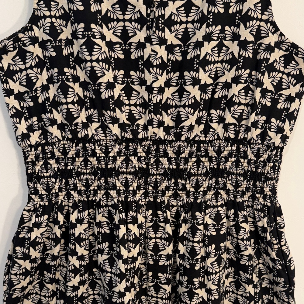 Universal Thread Black/cream bird pattern boat ne… - image 8